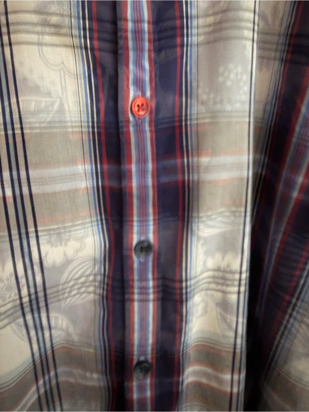 Desigual Men's Plaid Button-Up Shirt in Blue, Gray & Red - Picture 6 of 9